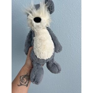Jellycat Schnauzer‎ Soft Toy Gray Cream Fluffy Plush Animal Stuffed